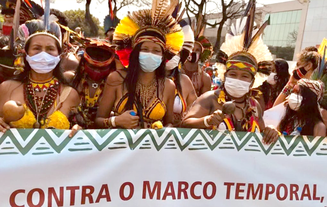 MARCO TEMPORAL: Indígenas ocupam Brasília para defender seus direitos