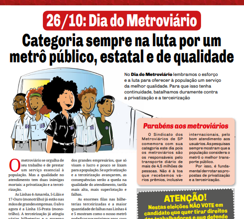 Informe Publicitário Metrô News 26/10/2018