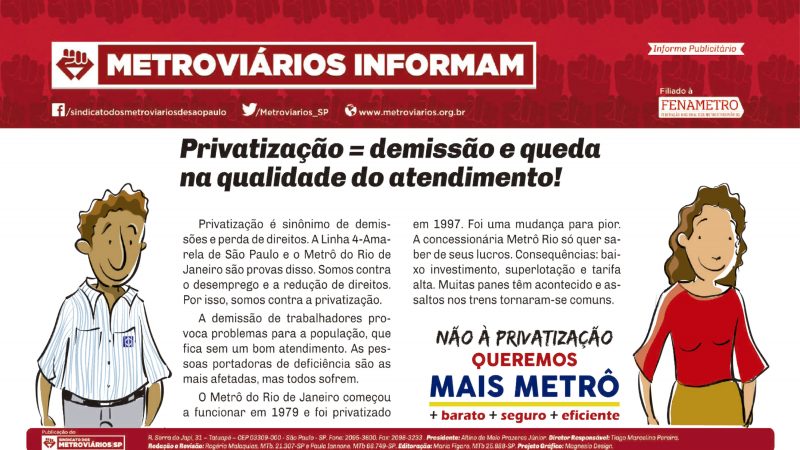Informe Publicitário – Metrô News 13/05/2016