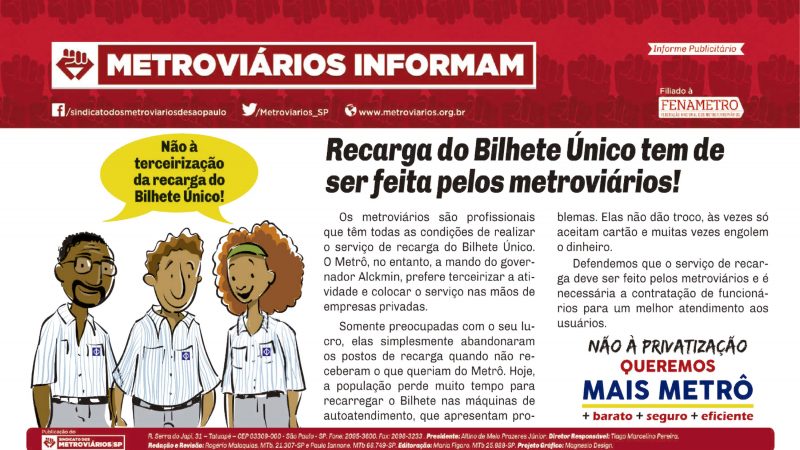 Informe Publicitário – Metrô News 18/05/2016