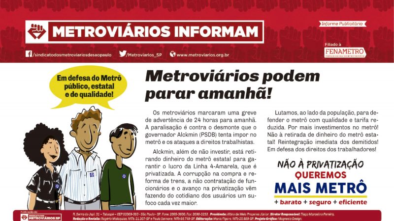 Informe Publicitário – Metrô News 23/05/2016
