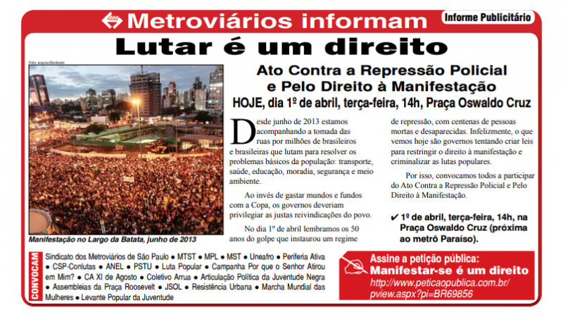 Informe Publicitário – Jornal Estação – º1/4/2014