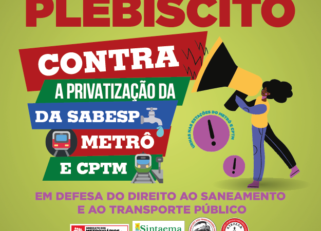 Plebiscito Popular confirma: O povo de São Paulo é  CONTRA AS PRIVATIZAÇÕES