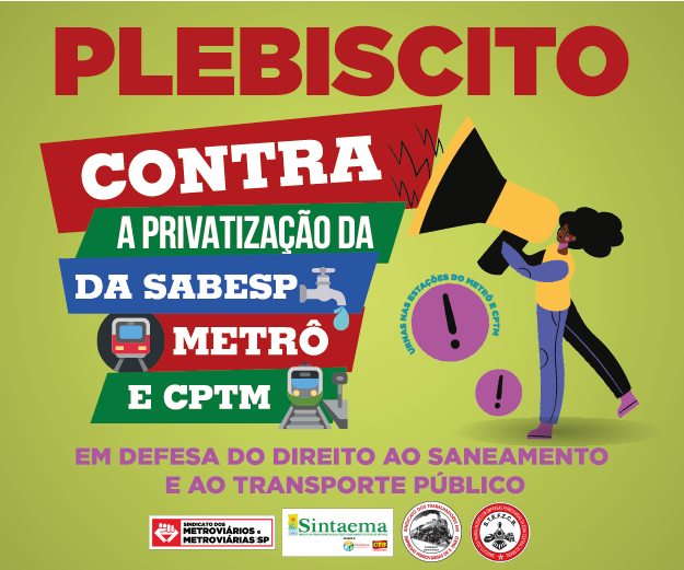 Plebiscito Popular confirma: O povo de São Paulo é  CONTRA AS PRIVATIZAÇÕES