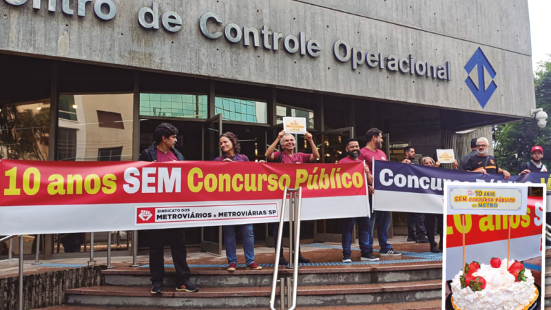 4 anos de governo Tarcísio! Um mandato inteiro sem concurso público no Metrô