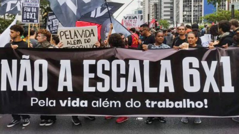 Seguir a luta pela redução da  jornada e fim da escala 6×1